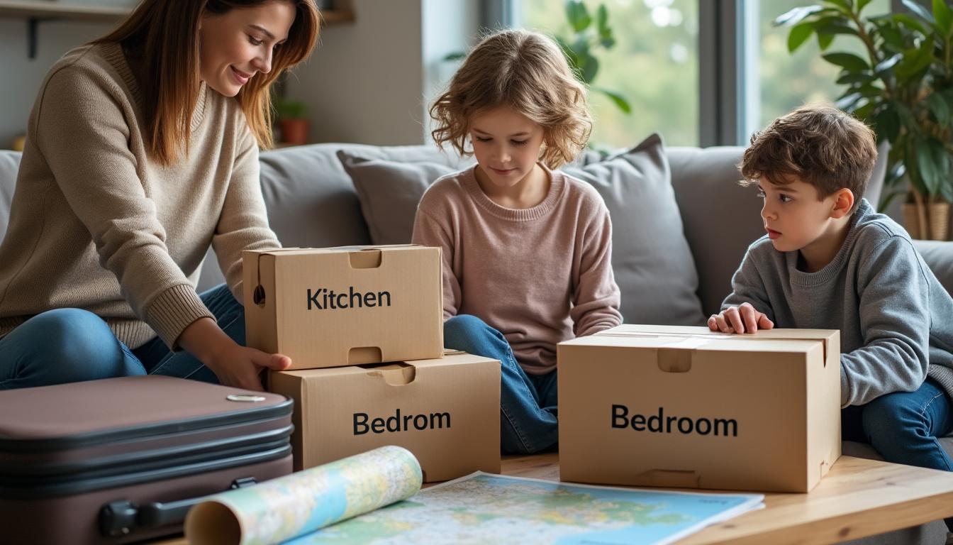 découvrez les conséquences d'un déménagement à 700 km d'une mère sur la dynamique familiale et les modalités de garde des enfants.